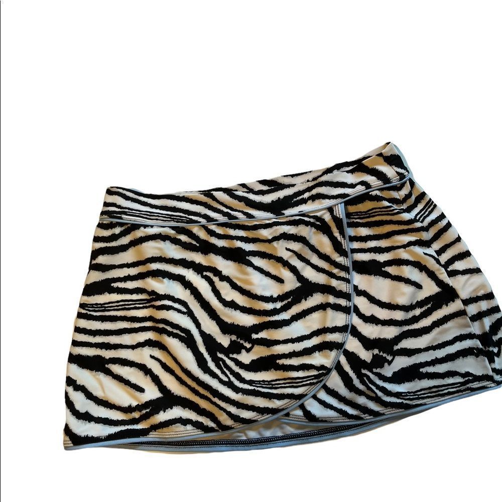 Becca by Rebecca Virtue Zebra Skirt Swim Coverup Sz XS-S